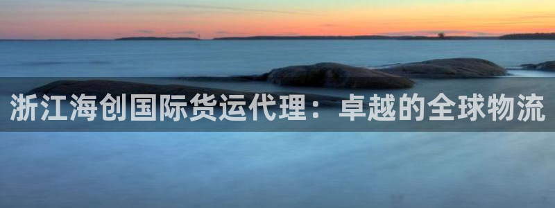 尊龙官方平台：浙江海创国际货运代理：卓越的全球物流