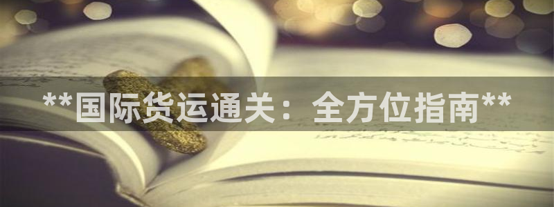 尊龙凯时不给提款：**国际货运通关：全方位指南**