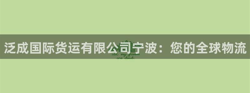 尊龙凯时人生就是搏官：泛成国际货运有限公司宁波：您的全球