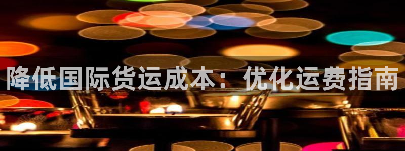 尊龙凯时是哪个国家的：降低国际货运成本：优化运费指南