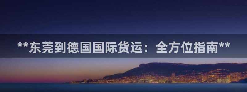 尊龙凯时登陆：**东莞到德国国际货运：全方位指南**