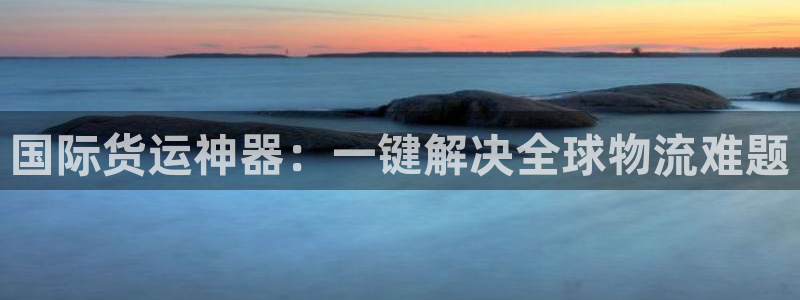 尊龙d88皆选ag发财网：国际货运神器：一键解决全球物流