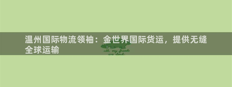 尊龙凯时有假么：温州国际物流领袖：金世界国际货运，提供无